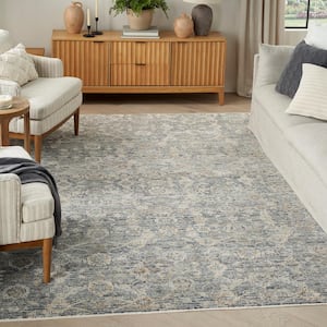 Nyle Charcoal 10 ft. x 14 ft. Distressed Transitional Area Rug