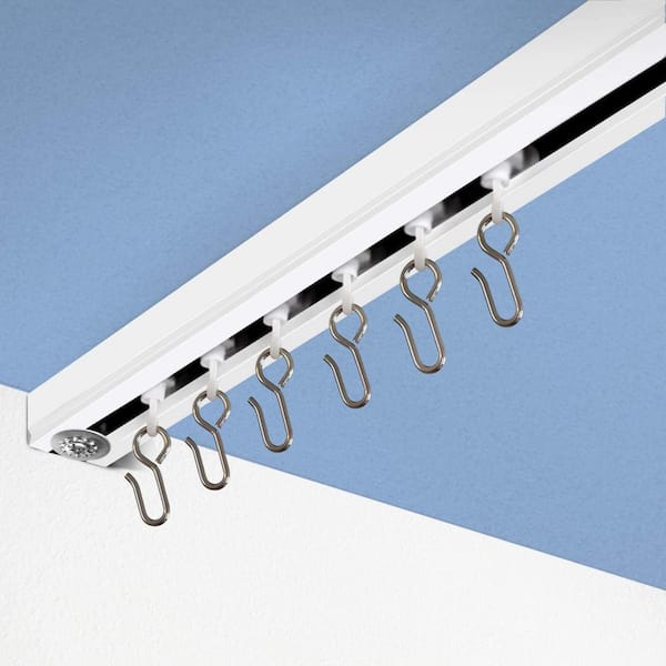RoomDividersNow Ceiling Track Set 24 ft. to 30 ft. XX-Large for Spaces Wide in White