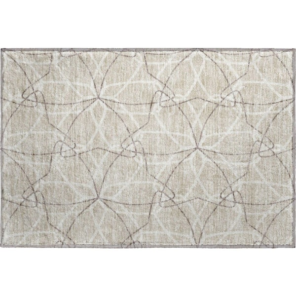 Addison Rugs Mayfield Premium Machine Washable Abstract AMF950 Beige 2 ft. x 3 ft. Area Rug