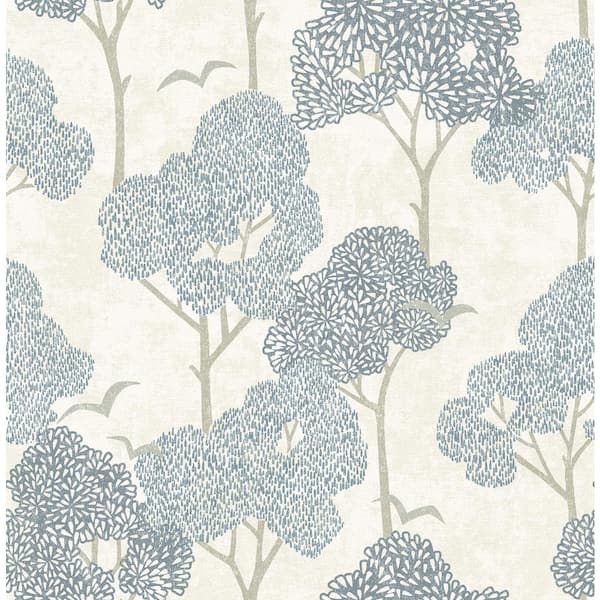 Blue Millie Peel and Stick Wallpaper