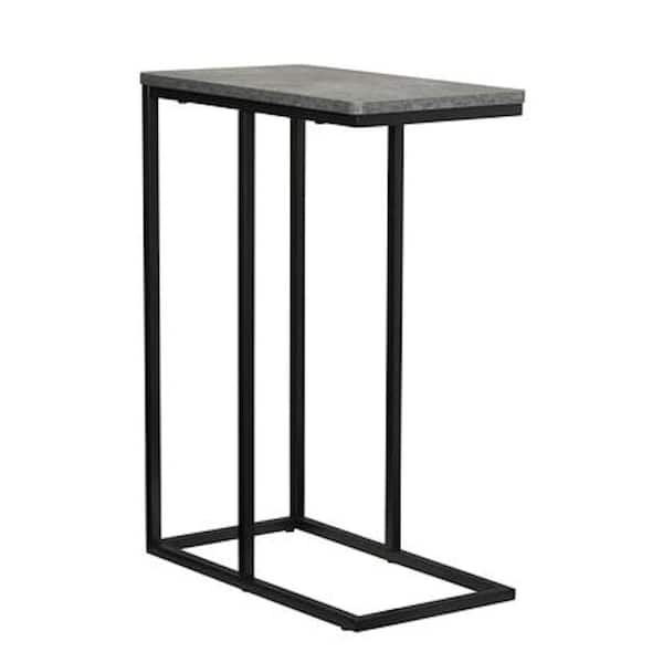 HOUSEHOLD ESSENTIALS Greystone Collection 25 in. Black Side Table (1-PK)