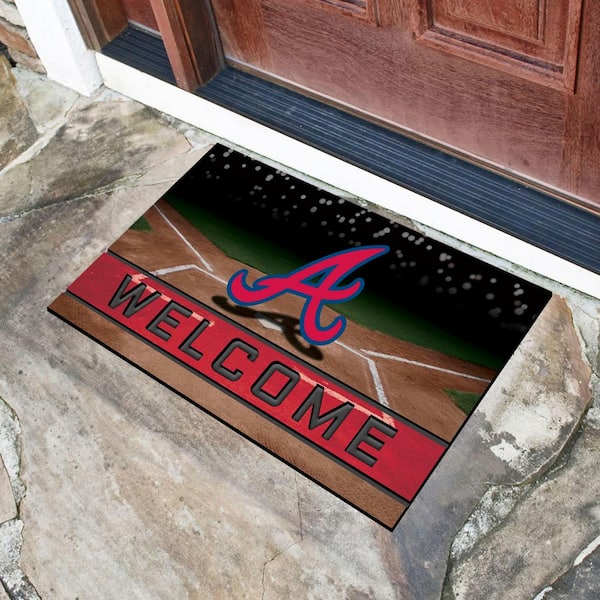 MLB - Atlanta Braves 18 in. x 30 in. Rubber Door Mat