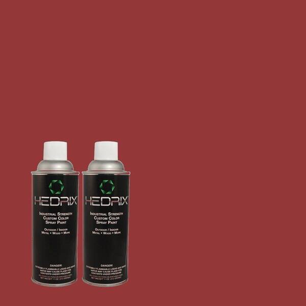 Hedrix 11 oz. Match of S-H-120 Antique Ruby Semi-Gloss Custom Spray Paint (2-Pack)