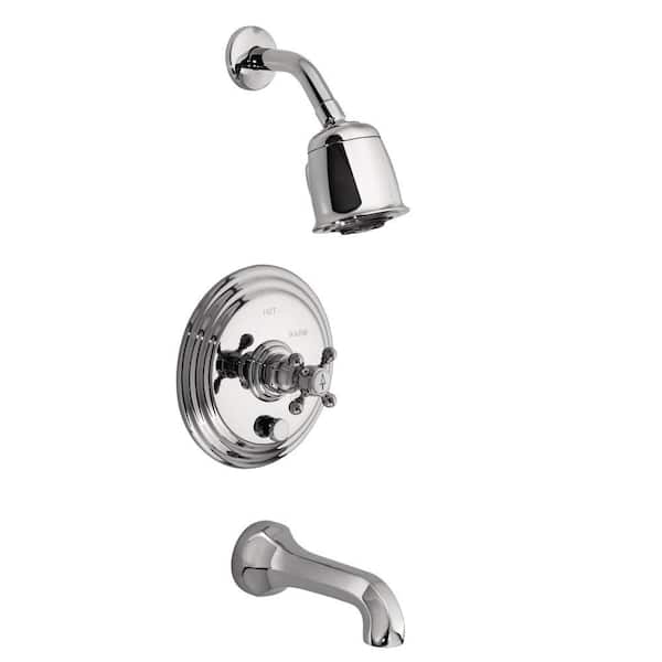 Newport Alveston Single-Handle 1-Spray Tub and Shower Trim Set in Polished Chrome with No Valve (Valve Not Included)