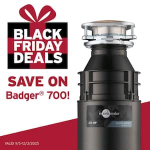 Badger 700, 3/4 HP Continuous Feed Kitchen Garbage Disposal, Badger Series