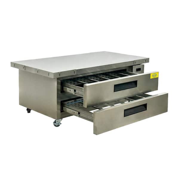 Elite Kitchen Supply 60 in. 12.7 cu. ft. Commercial NSF 2-Drawer Refrigerated Chef Base ECB52 Stainless Steel