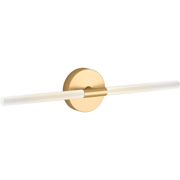 KOHLER Components 1-Light Vibrant Brushed Moderne Brass Wall Sconce