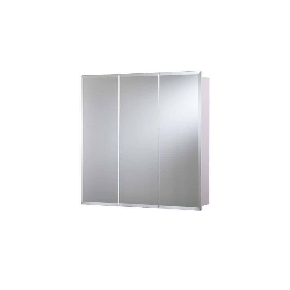 Croydex 30 in. W x 30 in. H x 5 in. D Frameless TriView SurfaceMount Medicine with