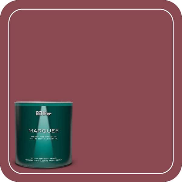 BEHR MARQUEE 1 qt. #ICC-83 Currant Jam Semi-Gloss Enamel Interior Paint & Primer