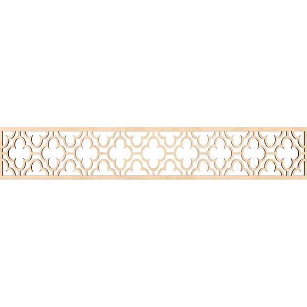 Chicago Fretwork 0.375 in. D x 46.625 in. W x 8 in. L Birch Wood Panel Moulding