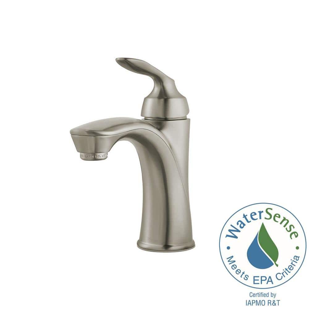 Brushed Nickel Single Handle High Arc Bathroom Faucet
