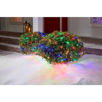 4 ft. x 6 ft. 150-Light Smooth LED Mini Super Bright Steady Lit Multi Color Christmas Net Lights