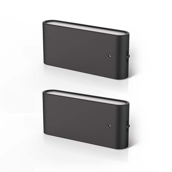 Emeritpro 1-Light Black Dimmable LED Night Light Plug in with Dusk to Dawn 3000K for Bedroom-2 Pack