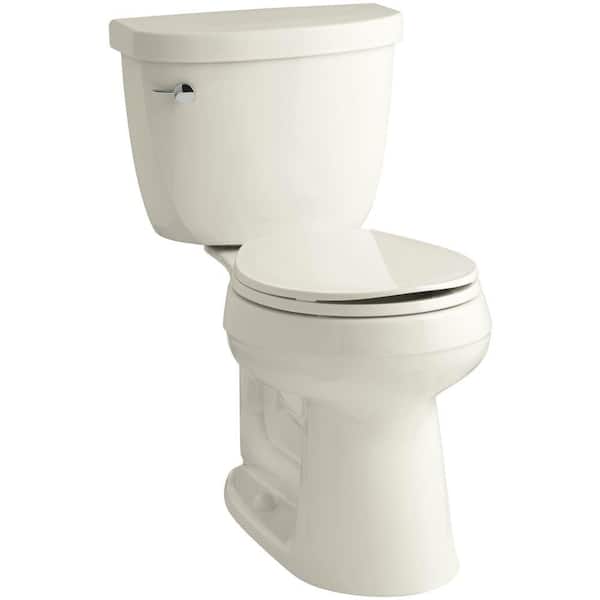 KOHLER Cimarron Comfort Height 2-Piece 1.6 GPF Single Flush Round Toilet with AquaPiston Flush Technology in Biscuit