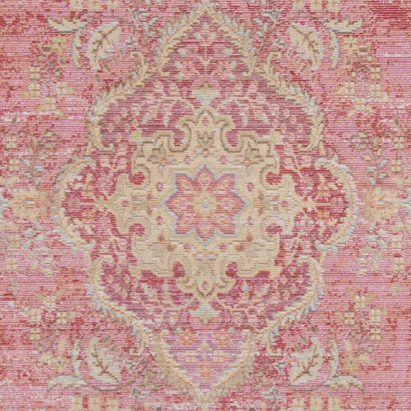Isabella Pink 2 ft. x 3 ft. Indoor Area Rug