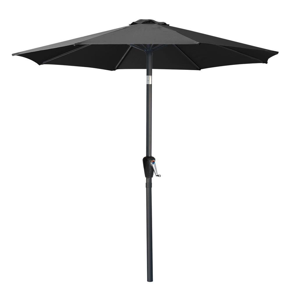 ABCCANOPY 9 ft. Aluminum Market Push Button Tilt Patio Umbrella in Dark ...