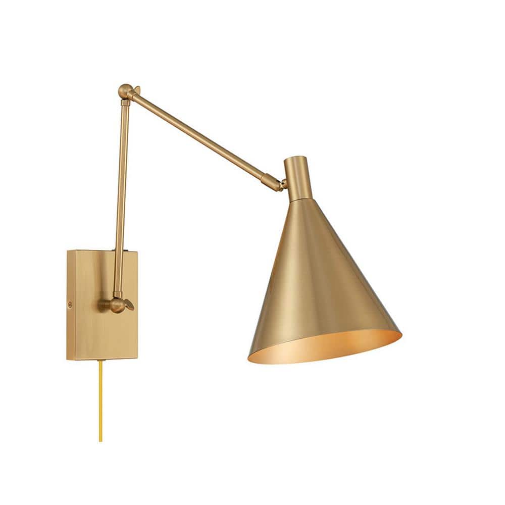 Noble Brass Adjustable Swing Arm Wall Sconce
