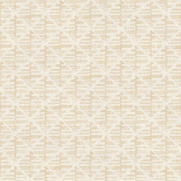 Unbranded Bazaar Collection Light Ochre Geometric Block Print Non-Woven Non-Pasted Wallpaper Roll (Covers 57 sq.ft.)