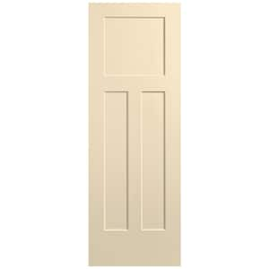 28 in. x 80 in. 3-Panel Winslow Single Bore Solid Core Golden Haystack Molded Composite Interior Door Slab