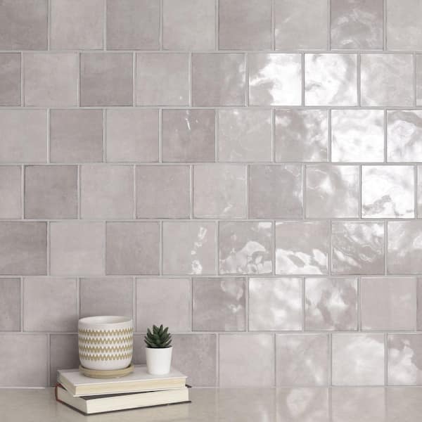 Coastal White 5x5 Glazed Ceramic Tile