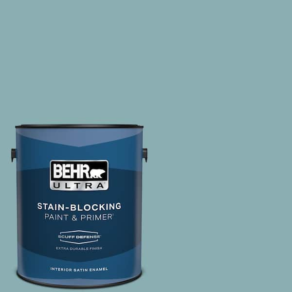 BEHR ULTRA 1 gal. #510F-4 Bon Voyage Extra Durable Satin Enamel Interior Paint & Primer