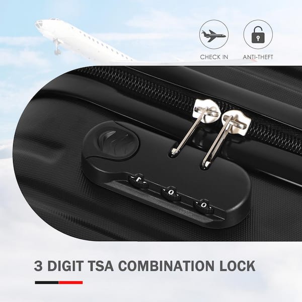 HIKOLAYAE Luggage Waterproof Trolley Case with Hidden Hooks