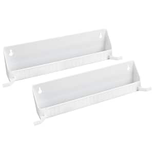 14 in. Tip-Out Accessory Tray with Tab Stops, White (2-Pack)