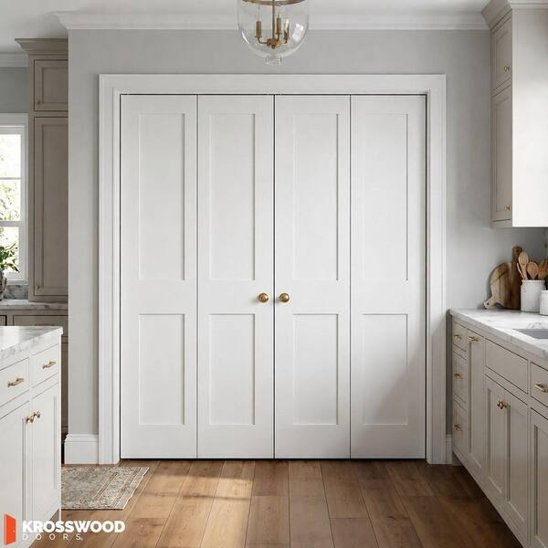 Krosswood Doors 72 in. x 80 in. Shaker 2-Panel Solid Core Primed