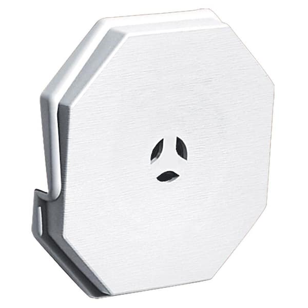 Builders Edge 6.625 in. x 6.625 in. #001 White Surface Mounting Block