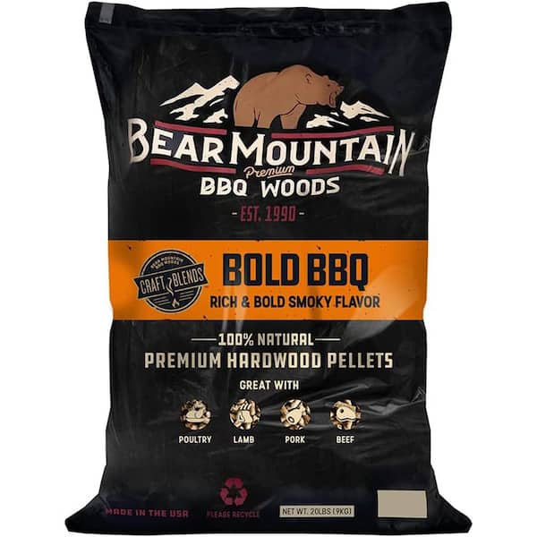 Bear Mountain Premium BBQ Woods Hardwood Bold Craft Blends Grill Smoker Pellets, 20 lbs.