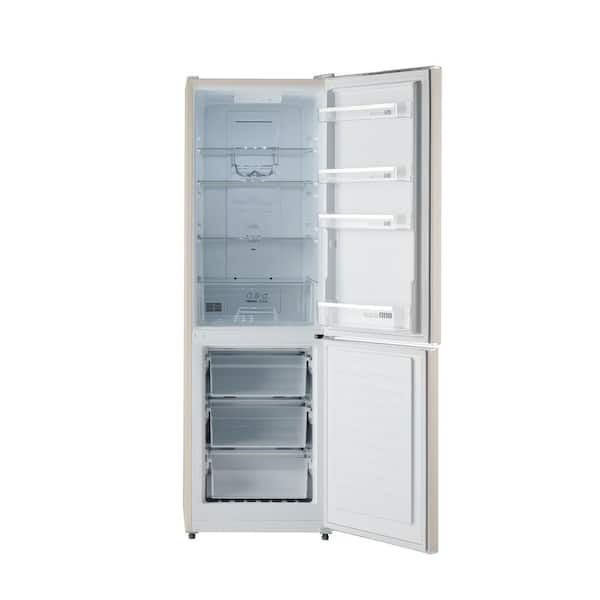 iio ALBR1372W-L 11 Cu. ft. Retro Frost Free Bottom Freezer Refrigerator in Cream, Energy Star (Left Hinge)