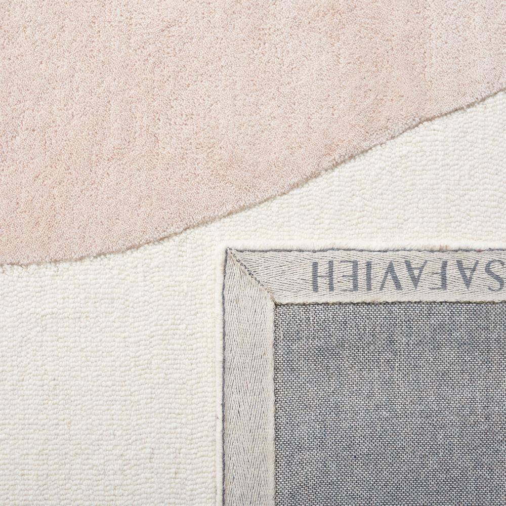 Ivory and Rust Hand-Tufted Wool 6' x 9' Area Rug