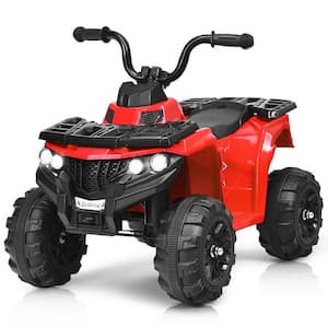 6-Volt Battery Powered Kids Ride On ATV 4-Wheeler Quad with MP3 and LED Headlight Red