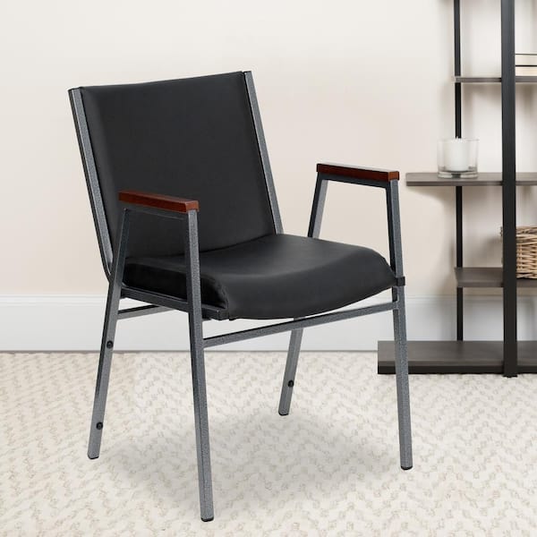 Vinyl Stackable Chair in Black