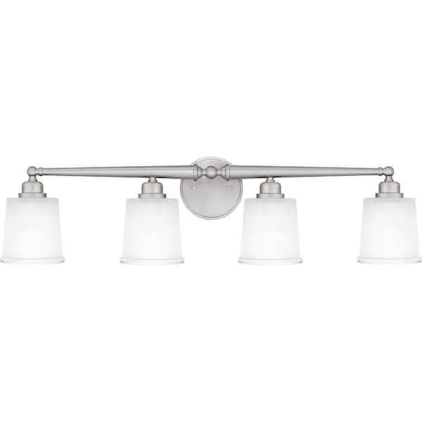Cecilia 32 in. 4-Light Brushed Nickel Vanity Light