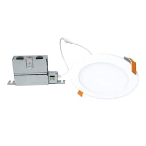 HLBPH 6 in. Adjustable CCT Canless IC Rated Dimmable Indoor, Outdoor Integrated LED Recessed Light Kit