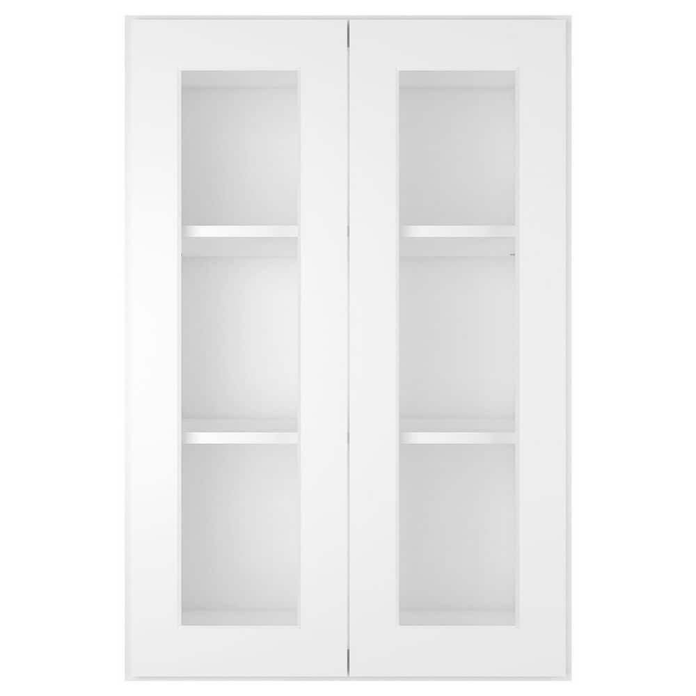 HOMEIBRO 24 in. W X 12 in. D X 36 in. H in Shaker White Plywood Ready ...