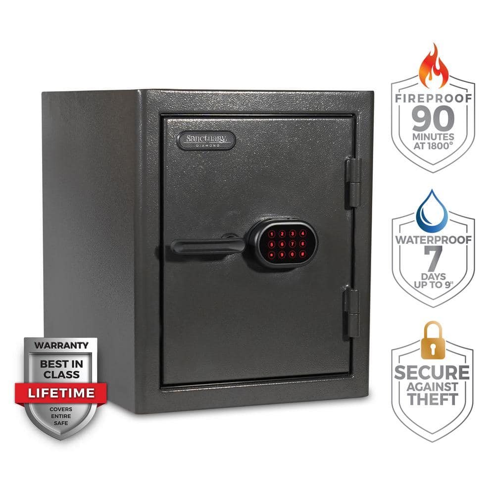 Diamond 2.2 cu. ft. Fireproof/Waterproof Home and Office Safe with Electron