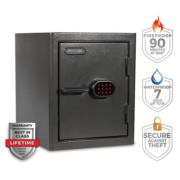 Diamond 2.2 cu. ft. Fireproof/Waterproof Home and Office Safe with Electronic Lock, Dark Gray Hammertone Finish