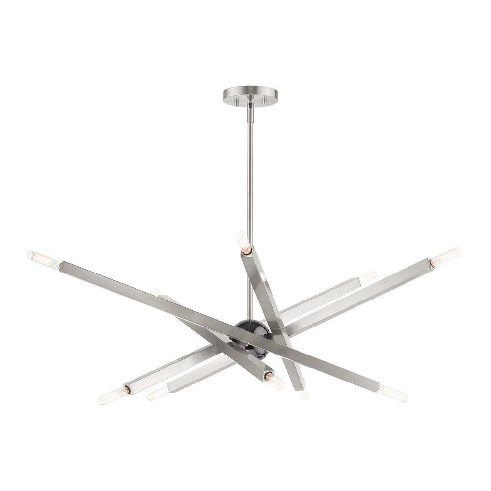 Monaco Brushed Nickel 10-Light Sputnik Chandelier