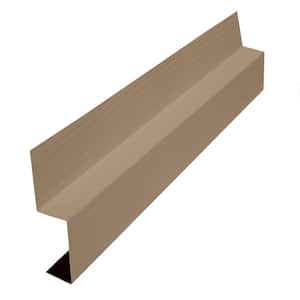 1 in. x 2 in. x 10 ft. French Gray Prefinished Woodgrain Aluminum Spacer Flashing