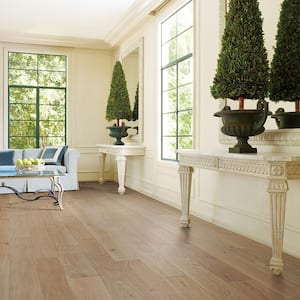 Crown French Oak 3/8 in. T x 6.5 in. W Click Lock Wire Brushed Engineered Hardwood Flooring (945.6 sq. ft./pallet)