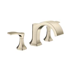 Locarno 2-Handle Deck Mount Roman Tub Faucet in Polished Nickel