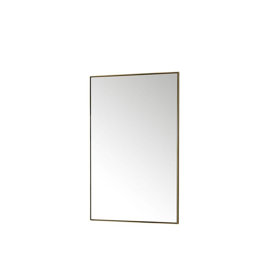 Champagne Brass Rectangular Framed Vanity Mirror 40" x 26"