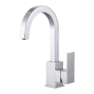 Single Handle Stainless Steel Bar Faucet Deckplate Not Included in Chrome