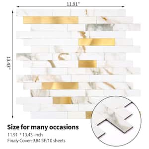 Cala Golden Collection 12 in. x 12 in. PVC Peel and Stick Tile (10 sq. ft./10-Sheets)