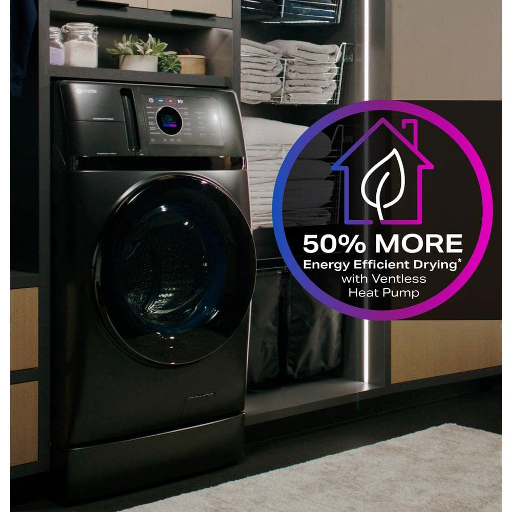 Black 4.8 Cu. Ft. Smart Electric Washer/Dryer Combo