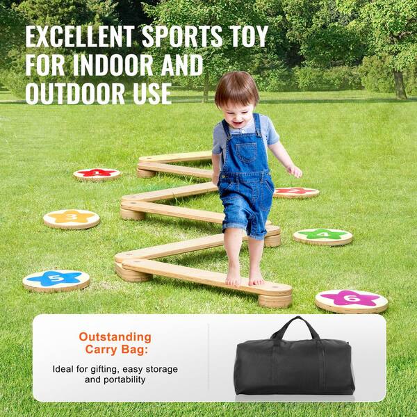 ヨッシー‼️PEBBLES 4枚セット！ SKYSHALO Balance Beam Stepping Stones, 6-Piece Wooden