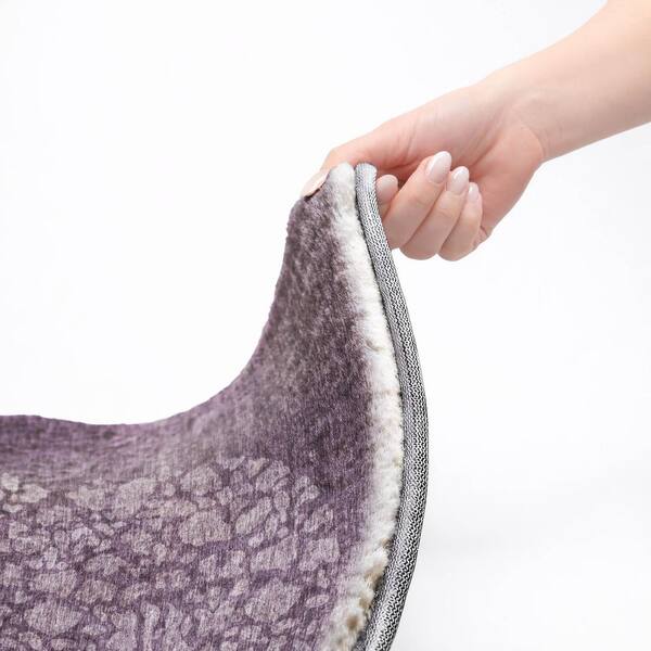 Dream Shag Premium Machine Washable Abstract ADS643 Eggplant 9 ft. x 12 ft. Area Rug