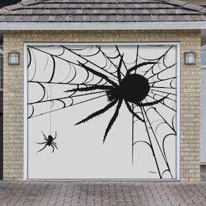 7 ft. x 8 ft. Spiders Halloween Garage Door Decor Mural for Single Car Garage